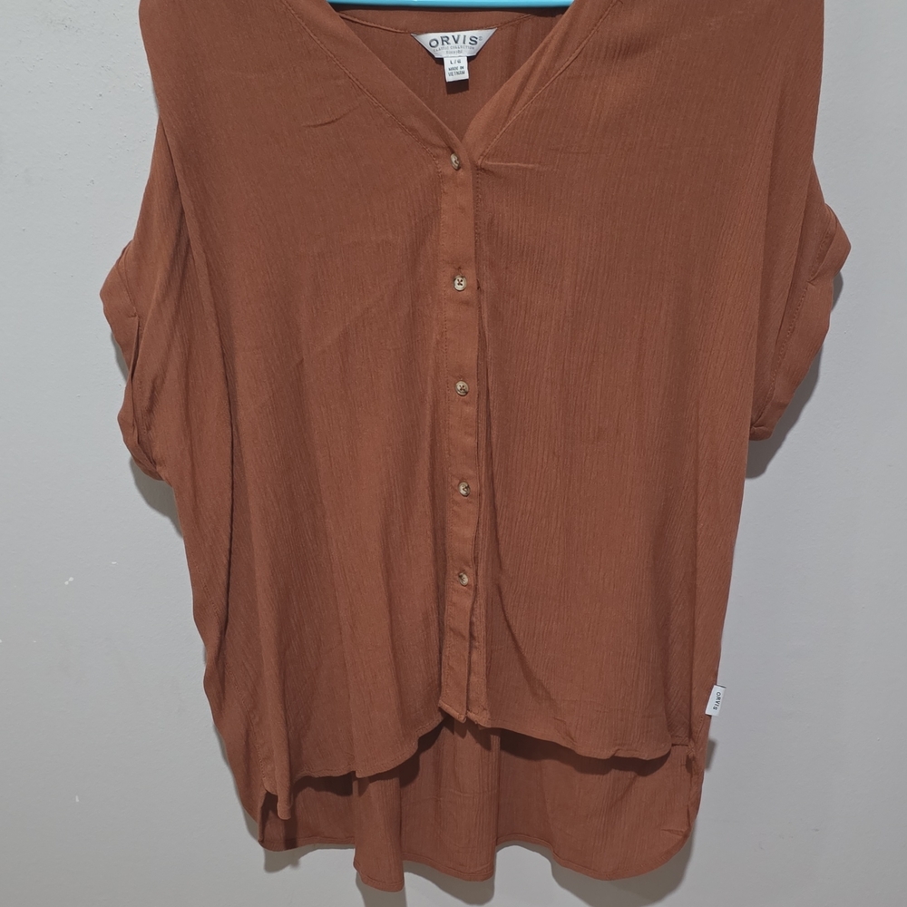 Orvis Women's Rust Button-Down Shirt